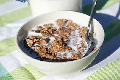 tazón de cereales para el desayuno