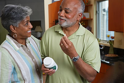 couple taking supplements