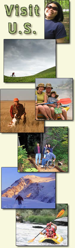 [GRAPHIC: "Visit U.S." with several different recreation activity photos.] 