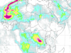 image of smoke over Africa derived from Ozone Mapping Profiler Suite data