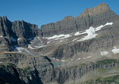 Photograph showing remnants of a glacier
