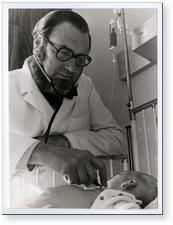 [C. Everett Koop examining an infant]. [ca. 1974].