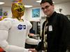 USRP Student Shaking Hands with Robonaut 2