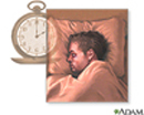 Illustration of a man with sleeping problems