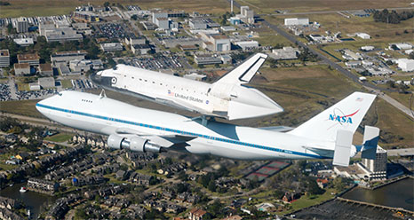 Shuttle Carrier Aircraft and space shuttle Endeavour