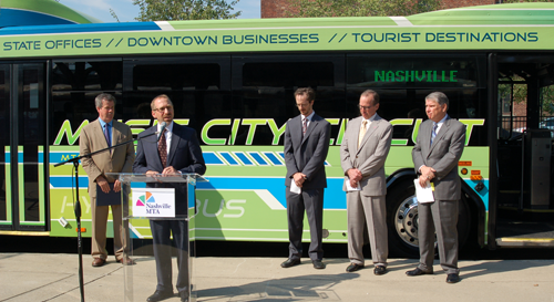 DOT Announces $3 Million for New Zero-Emission Electric Buses in Nashville “We support Nashville’s goal to improve air quality and transit service, and achieve greater energy independence.” -P. Rogoff