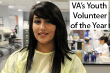 Watch the VA's Youth Volunteer of the Year video in the Windows Media Player. Pictured: Marwah Ahmed, VA Youth Volunteer of the Year.