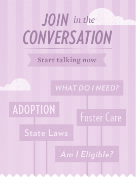 Join the conversation in AdoptUSKids online communities to connect and share with other families and child welfare professionals.
