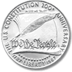 OBVERSE: Constitution Bicentennial Commemorative Silver Dollar (1987)