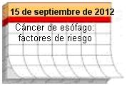 Consejo del día para el 15 de septiembre de 2012. Cáncer de esófago: factores de riesgo 