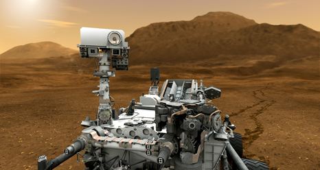 Artist's concept of Mars Rover Curiosity