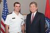Senator Blunt visits with Missourian Dan Sullivan, Midshipman of the U.S. Naval Academy