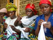 Women sew in eastern Congo