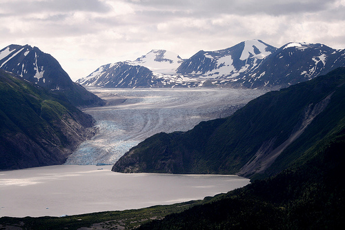 Image Description: Skilak Glacier in Kenai National Wildlife Refuge, Alaska.   The Refuge&#8217;s wealth of habitat, scenery and wildlife draws a half a million visitors a year, more than any other wildlife refuge in Alaska. It is home to brown and black bears, caribou, Dall sheep, mountain goats, wolves, lynx, wolverines, eagles and thousands of shorebirds and waterfowl, and the Alaska-Yukon moose.
Photo by Matthew Strausser, U.S. Fish and Wildlife Service