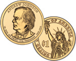 Presidential $1 Coin: Andrew Johnson.