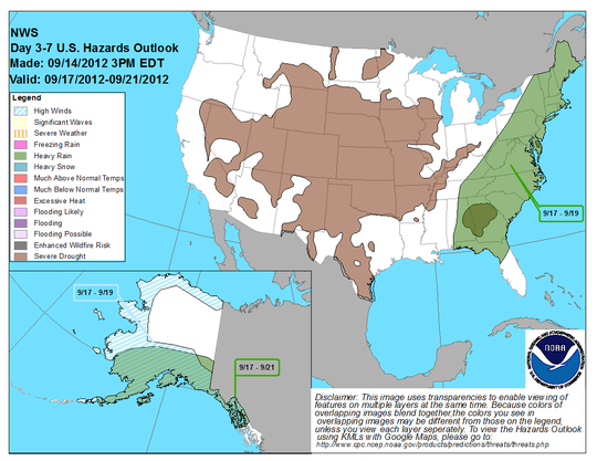 United States 3-7 Day Hazards Outlook