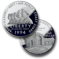 1994 Women in Military Service for America Memorial Silver Dollar