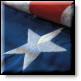 Close up of star on US Flag.