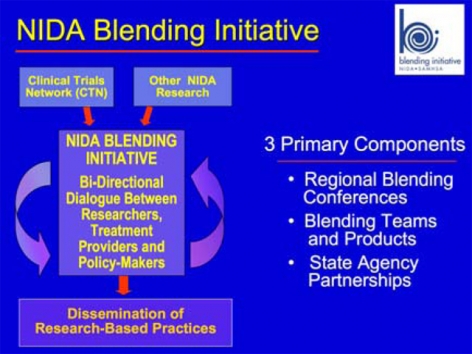 The bi-directional model inherent throughout all levels of the NIDA Blending Initiative is designed to accelerate individual, program and systems-level change across the country.