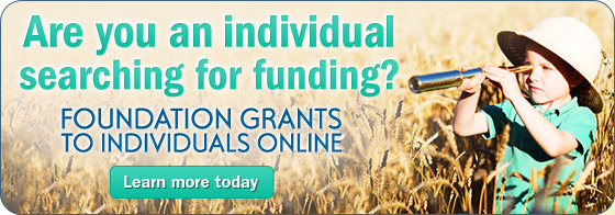 Are you an individual searching for funding? Grants to Individuals Online. Learn more today