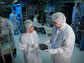 Photo of Veena Misra and John Muth in the NCSU Nanostructures Laboratory.