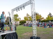 On Aug. 5, 2012 thousands of NASA enthusiasts gathered to watch the Mars Science Laboratory landing. Chris McKay presented to to the crowd.