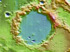 LOLA image of Goddard Crater on the moon.
