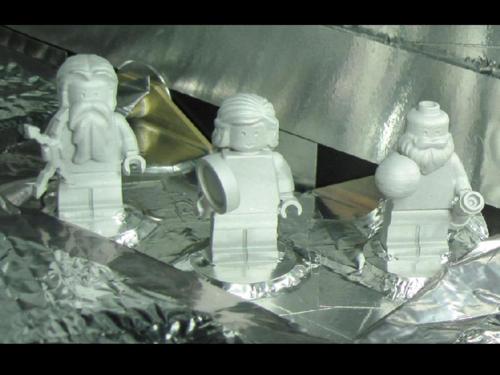 Image description: Last week, the Juno spacecraft began its five-year, 1,740 million mile trip to Jupiter. On board were some surprising stowaways: three LEGO figurines, Jupiter, Juno, and Galileo, part of a NASA &amp; LEGO Group partnership to inspire children to explore science. In Greek and Roman mythology, Jupiter drew a veil of clouds around himself to hide his mischief. From Mount Olympus, Juno was able to peer through the clouds and reveal Jupiter&#8217;s true nature. The third LEGO crew member is Galileo Galilei, who made several important discoveries about Jupiter.
Learn more about Juno’s journey. 