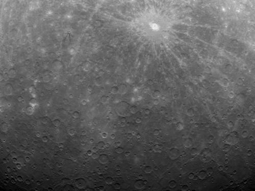 First Image Ever Obtained from Mercury Orbit
From NASA:
At 5:20 am EDT on Mar. 29, 2011, MESSENGER captured this historic image of Mercury. This image is the first ever obtained from a spacecraft in orbit about the Solar System&#8217;s innermost planet. Over the subsequent six hours, MESSENGER acquired an additional 363 images before downlinking some of the data to Earth. The MESSENGER team is currently looking over the newly returned data, which are still continuing to come down.