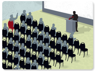 Illustration of a conference