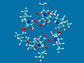 Graphical representation of seven test molecule structures.