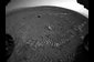 Photo of rover tracks on Mars.