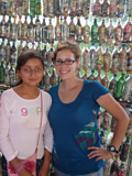 Peace Corps Volunteer Laura Kutner with student in Guatemala.
