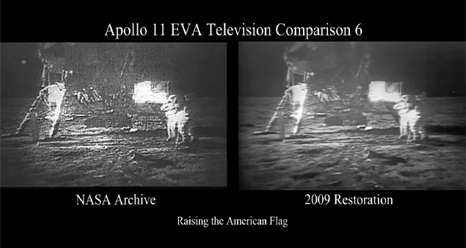 Apollo 11 restored moonwalk videos