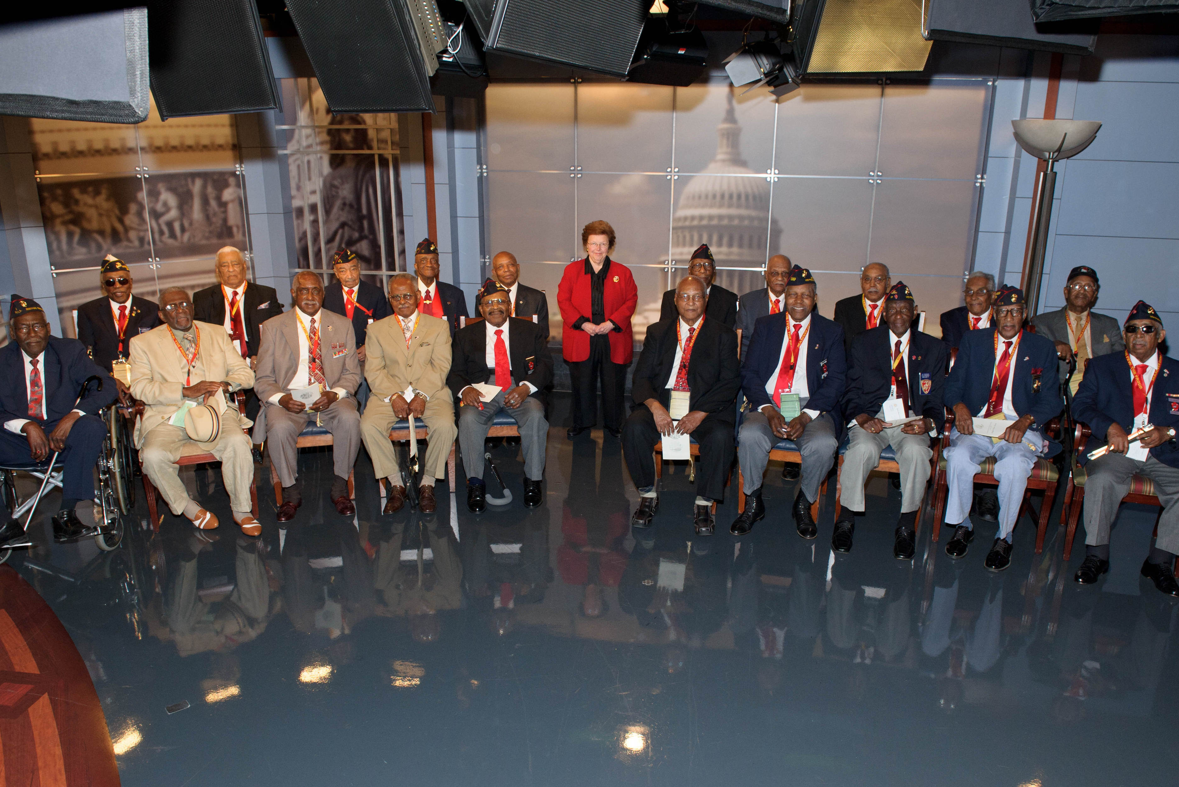 Mikulski Meets with Maryland Montford Point Marines