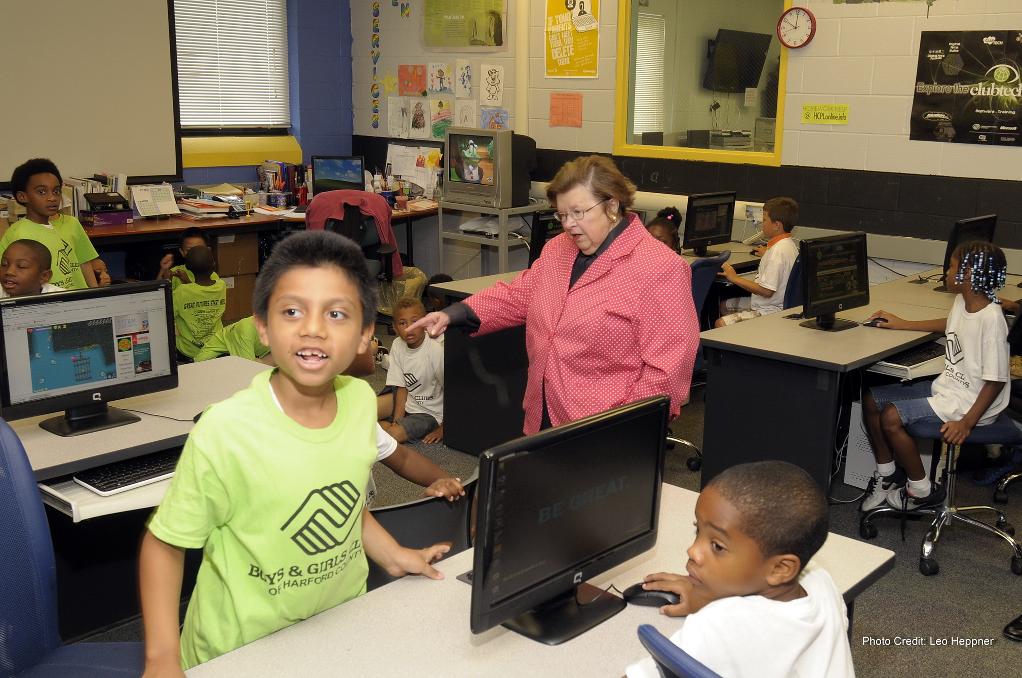 Mikulski Meets with Students at Harford Co. Boys and Girls Club