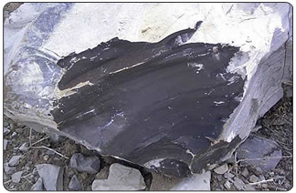 Oil shale is a fine-grained sedimentary rock containing organic matter from which oil may be produced. The regulations would provide for a thoughtful, phased approach to oil shale development on public lands in the West.[Photo Credit: Argonne National Laboratory] 