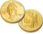 Dolly Madison First Spouse Gold Uncirculated Coin