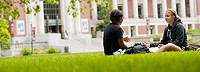 Students on the quad