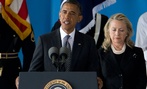 Obama and Clinton spoke Friday at Andrews Air Force Base.