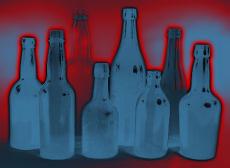 Ilustración de unas botellas de vidrio