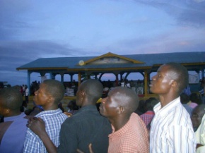 Date: 03/22/2012 Location: DRC Description: Congolese line up outside a political rally. - State Dept Image
