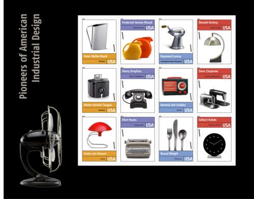 Pioneers of American Industrial Design stamp set