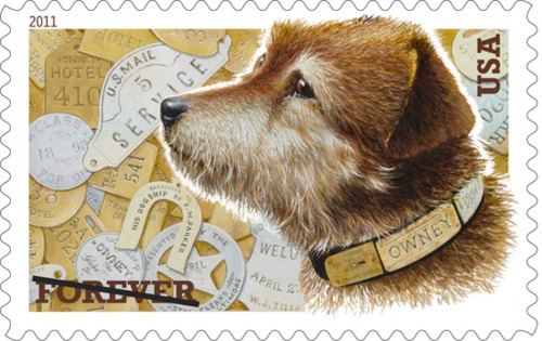 Image description: The recently issued Owney Forever stamp, now available at the Post Office, depicts the stray dog who was the unofficial mascot to the U.S. Railway Mail Service in the late 19th century. For nine years, Owney rode the rails on mail trains from state to state, logging over 140,000 miles during his lifelong journey.
To learn more about Owney and enter your dog in an Owney-lookalike contest, visit the U.S. Postal Museum.