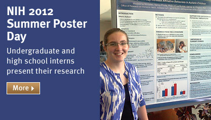 NIH 2012 Summer Poster Day: Undergraduate and high school interns present their research
