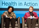 photo of SAMHSA Administrator Pamela S. Hyde and another presenter