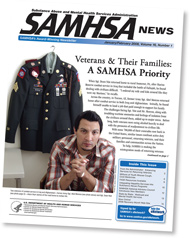 image of the cover of SAMHSA News, January/February 2008, Volume 16, Number 1