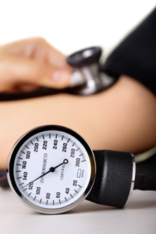 Photo of a blood pressure gauge