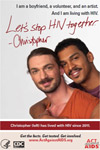 Photo: Christopher (left) with his partner, Rique on Poster