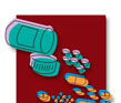 illustration of pills and pill container